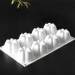 8 Cavity 3DFlower Pumpkin shape Silicone Mould for Cheesecake/Jelly/Brownnie/Soap/Candle