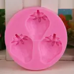 3 Cavity Strawberry fruit Silicone mould