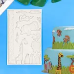 Jungle theme Cute animal mould theme silicone mould