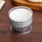100 pcs Silver Metallic Cake Cups / Muffin Cups