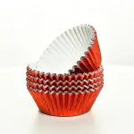 100 pcs Red Metallic Cake Cups / Muffin Cups