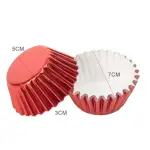 100 pcs Red Metallic Cake Cups / Muffin Cups
