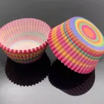 100 pcs Colorful spiral theme Cake Cups / Muffin Cups Style 2