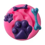 Dog paw bone theme silicone mould