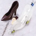 High Heels Lady Shoe Stilettos Sandal Chocolate Candy Mold with Magnets Polycarbonate Chocolate Mould