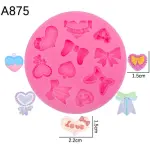 Bow love heart theme silicone mould