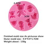 Cute Teddy Bear face silicone mould