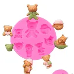 Cute Teddy Bear face silicone mould