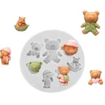 Cute Teddy Bear face silicone mould