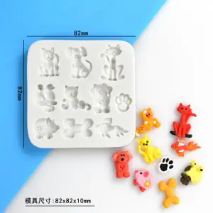 Dog Cat Pig Bird Animal theme silicone mould