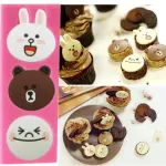 3 Cavity Teddy Bear cartoon silicone mould