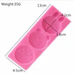 3 Cavity Teddy Bear cartoon silicone mould