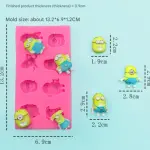 8 Cavity Minions cartoon silicone mould