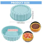 Charlotte Cake Pan Fluted Cake Pan Nonstick Flower Shape for Cheese Cake,Chocolate Cake,Strawberry Shortcake,Brownie Tart Pie Silicone Mould