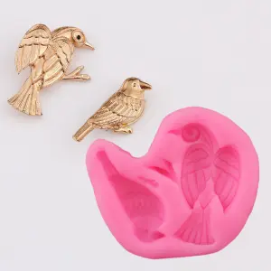 2 Cavity Sparrow bird Silicone mould