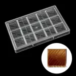 15 Cavity Square Shape Polycarbonate Chocolate Mould