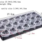 21 Cavity Abstract heart Shape Polycarbonate Chocolate Mould
