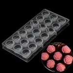 21 Cavity Rose Flower Shape Polycarbonate Chocolate Mould