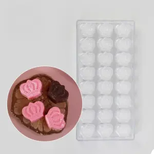 24 Cavity Crown Shape Polycarbonate Chocolate Mould