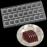 24 Cavity Ribbed Shape Polycarbonate Chocolate Mould