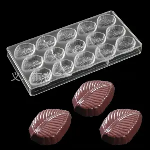 15 Cavity Leaf Shape Polycarbonate Chocolate Mould