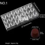 21 Cavity Ribbed Cylindrical Shape Polycarbonate Chocolate Mould