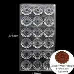 18 Cavity Flower Shape Polycarbonate Chocolate Mould Style 2