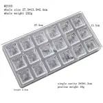 18 Cavity Fluted Square Polycarbonate Chocolate Mould