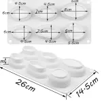 3 Cavity 3D Pebble Stone shape Silicone Mould for Cheesecake/Jelly/Brownie/Soap/Candle