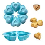 6 in 1 love Heart cup cream cake silicone mould
