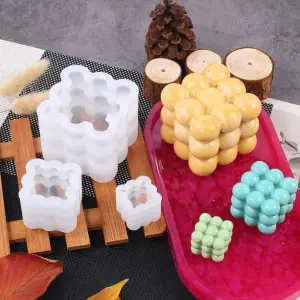 1 PCS 3D Bubble Silicone Candle Mould STYLE 3