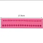 2 cavity line Pearl bead boarder Silicone Mould