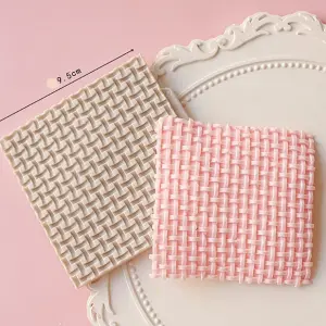 Knitting Weave Texture Pattern silicone Mould style 6