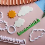 5 Pcs Sun Grass Cloud Fondant Cookie Cutter set