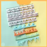 4 pcs Flame Waves Icicle Grass Fire Fondant Cutter set
