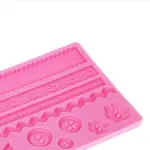 Bow Ribbon button Border theme Silicone Mould