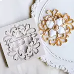 Baroque Flower Medallion silicone Mould
