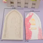 Large Arched detailed Floral Door theme silicone mould
