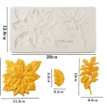 Large Poinsettia flower Leaf silicone mould