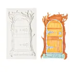 Large Wooden detailed Floral Door theme silicone mould