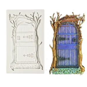 Large Wooden detailed Floral Door theme silicone mould