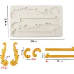 Greek pillar baroque scroll silicone Mould