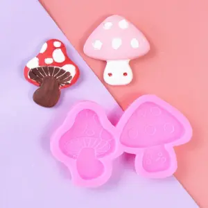2 Cavity Mushroom Silicone Mould