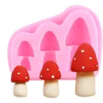 3 Cavity Mushroom shape Silicone Mould
