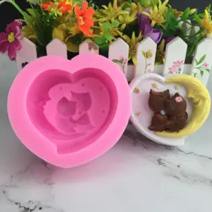 3D Owl Lover silicone mould