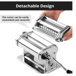 Stainless Steel Manual Machine Roller Maker with 9 Thickness Settings for Dough Cutter,fondant,Clay,Spaghetti,Fettuccine Lasagne etc