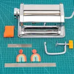 Stainless Steel Manual Machine Roller Maker with 9 Thickness Settings for Dough Cutter,fondant,Clay,Spaghetti,Fettuccine Lasagne etc