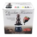 Fountain for Party Stainless Steel Melting Heating Machine Pot for Cheese,Chocolate Fondue 1 Lts 3 Tier Melt Dipping Machine Warmer
