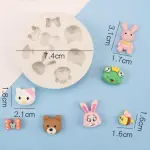 Animal faces silicone mould