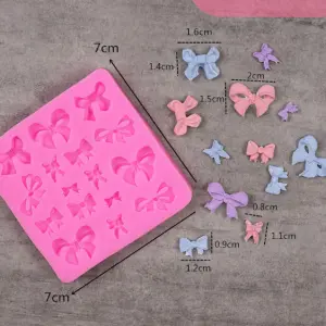 Detailed Mini Bow silicone mould Style 6